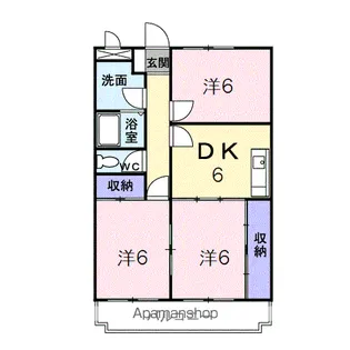 ニューマリッチ石川壱号館【2階】の間取り
