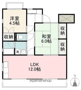 シーサイドハイツ屋島【3階】の間取り