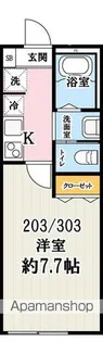 キャメル稲毛2【3階】の間取り