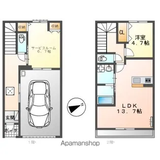 G・シエルクレール【2階】の間取り