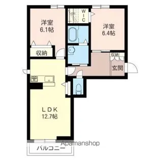 ORCHID B【201号室】の間取り