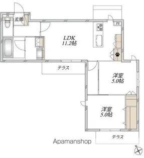 ネプトゥーヌス【1階】の間取り