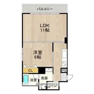 CITY SPIRE難波WESTⅡ(HERMITAGE NANB【302号室】の間取り