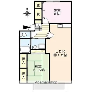 グリーンタウン津留崎【218D号室】の間取り