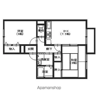 サンパティークMM【103号室】の間取り