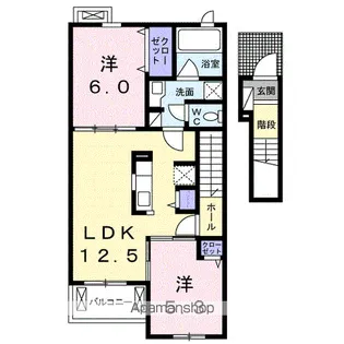 クローバー【2階】の間取り