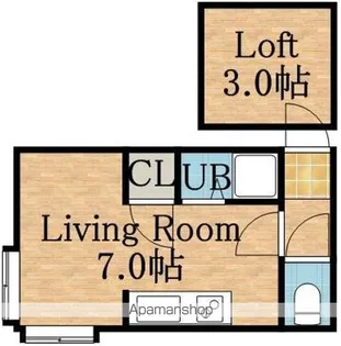 パレス環状通【202号室】の間取り