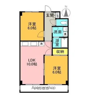グランドハイツ武蔵野【4階】の間取り