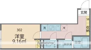 カインドネス東大和NORTH【302号室号室】の間取り