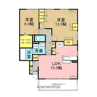 ガーデンリゾート千波B【202号室】の間取り