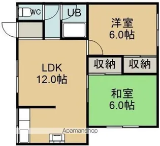 コーポ斉藤【2-右号室】の間取り