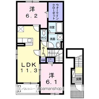 モデラート23 B【2階】の間取り