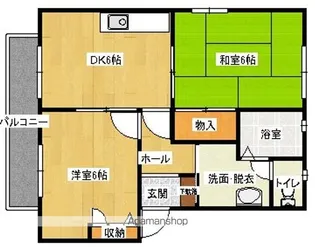 バリュージュ中山【101号室】の間取り