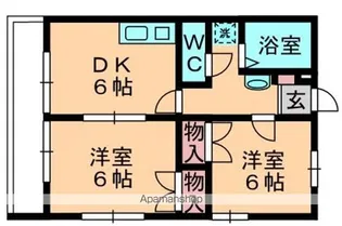 レオパレスクレストC【1階】の間取り