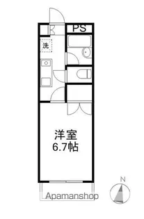 リバーストーンB【1-306号室】の間取り