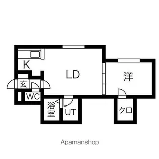 ノーマルヒル菊水B棟【3階】の間取り