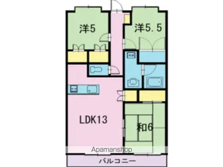 サニーコート上足【3階】の間取り