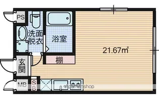 CELESTE東中島【5階】の間取り