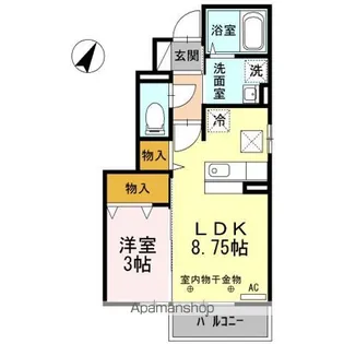 アビタート・フェリーチェ D【1階】の間取り