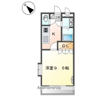 シェルチオ・ボスコ【206号室】の間取り