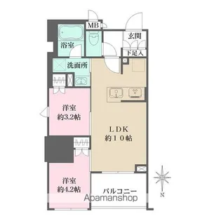 ルフォンプログレ元浅草マークス【2階】の間取り