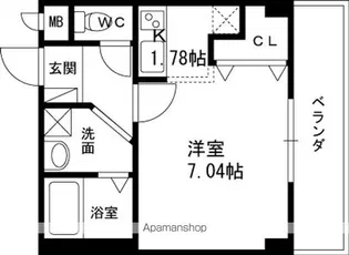 カインド高井田【4階】の間取り