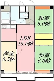 グロリアハイツ若松【107号室】の間取り