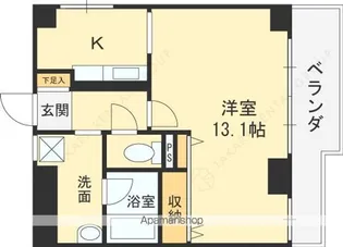 サンライズヴィラ石切【1階】の間取り