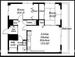 レフレール深川【203号室】の間取り