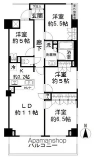 ガーデンホーム西国分寺【6階】の間取り