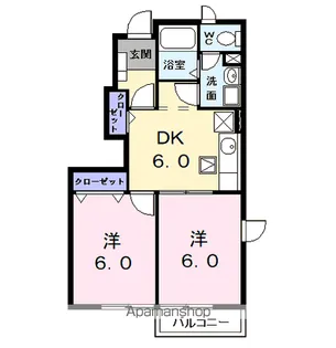 エルシャトー七宝【1階】の間取り