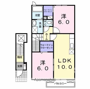 メゾン・ド・タカダ Ⅱ【2階】の間取り
