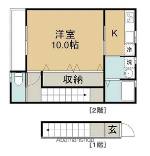 ブランノワール新田町【208号室】の間取り