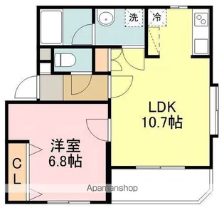 けやきヒルズ北仙台【2階】の間取り