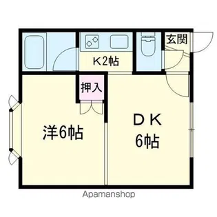 信濃弐番館【302号室】の間取り