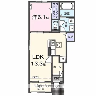 カーサ ルーチェ【1階】の間取り