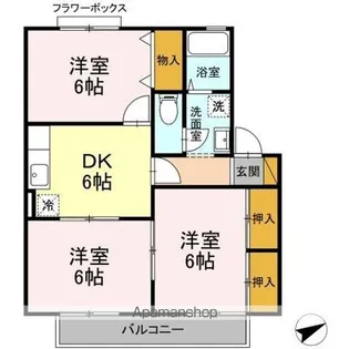 ブライトンリバー【1階】の間取り