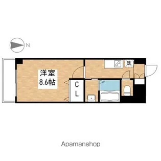 レジディア高岳【3階】の間取り