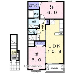 サン ヒルズ【2階】の間取り