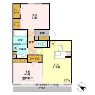 ティアレス Ⅱ【1階】の間取り
