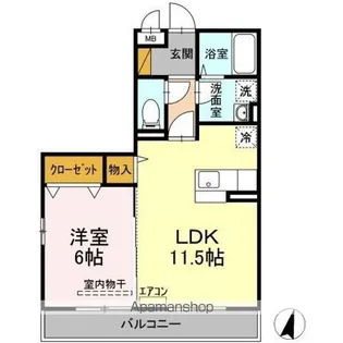 ベルフィーユ吾妻【2階】の間取り