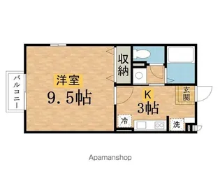 ハイツクラール【1階】の間取り