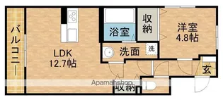 田畑ハイツルシアスⅧ【406号室】の間取り