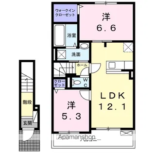 グレイス A【2階】の間取り