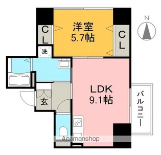 高知駅スクエア【9階】の間取り