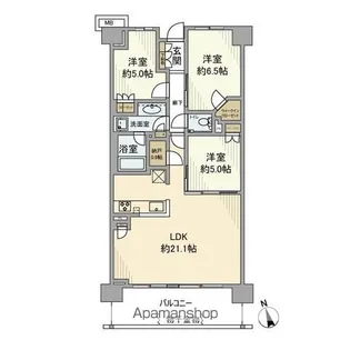 BRILLIA CITY 三鷹【8階】の間取り