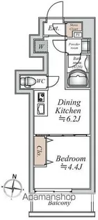 グランカーサ大島【9階】の間取り