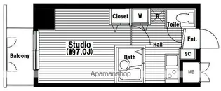東京都目黒区青葉台3丁目【マンション】の間取り