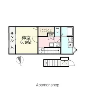 カーサ・プラネッタ【201号室】の間取り