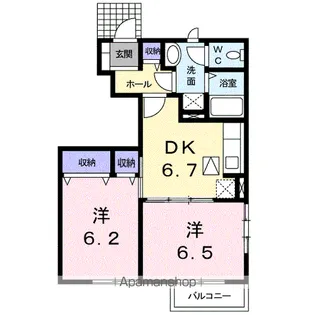 パルシード明神【1階】の間取り